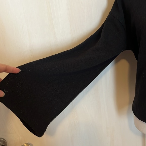 Black Flared Sleeve Top - Picture 3 of 4